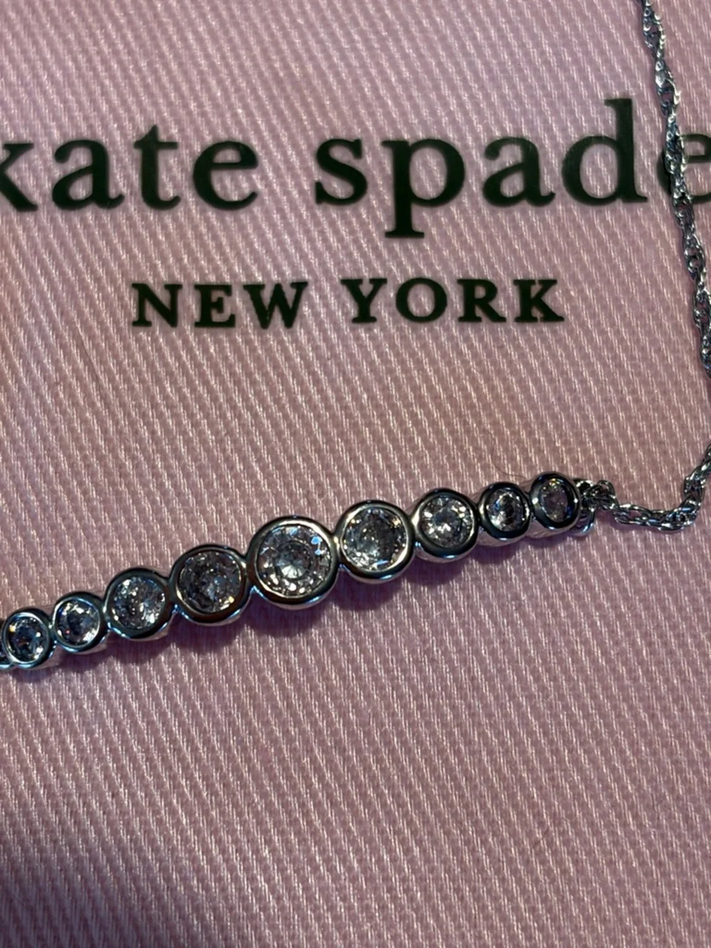 Kate Spade Silver Rhinestone Bracelet—NWT - Picture 2 of 4